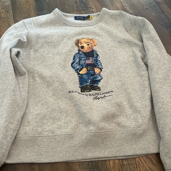 Ralph Lauren Tops - Ralph Lauren Light Gray Polo Sweatshirt